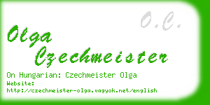 olga czechmeister business card
